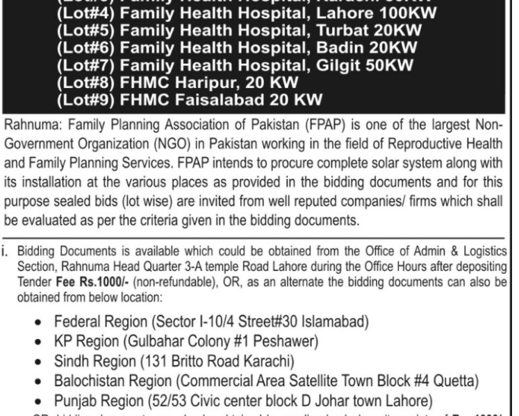 Procurement and Installation of Complete Solar System