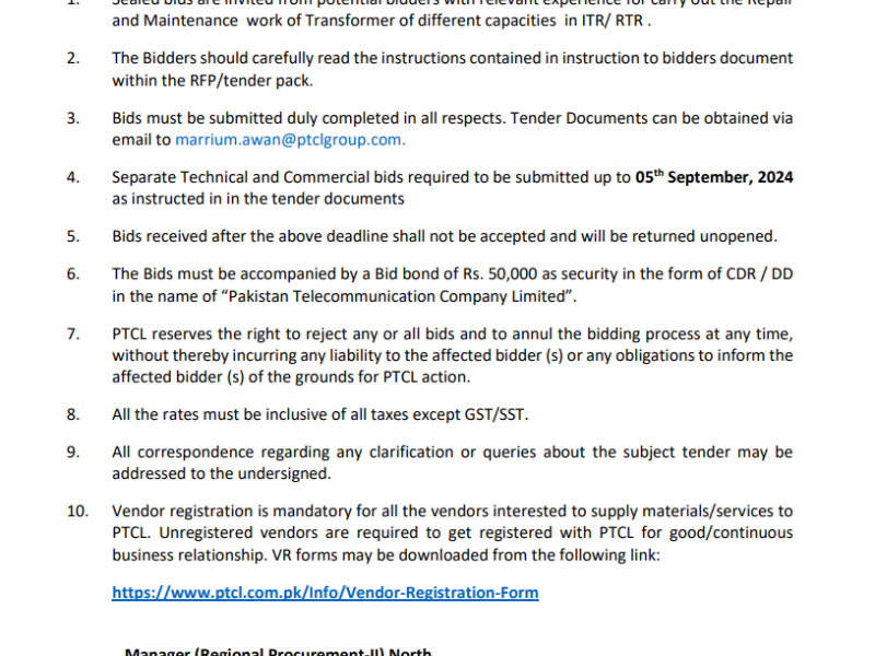 REPAIR & MAINTENANCE OF TRANSFORMER OF DIFFERENT CAPACITIES IN6. ITR & RTR