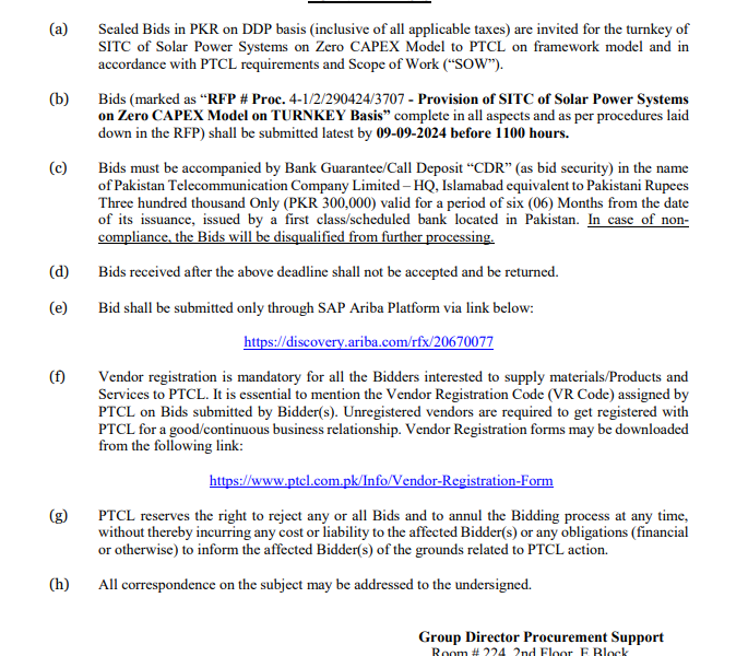 PROCUREMENT OF SITC OF SOLAR POWER SYSTEMS ON ZERO CAPEX MODEL ON TURNKEY BASIS